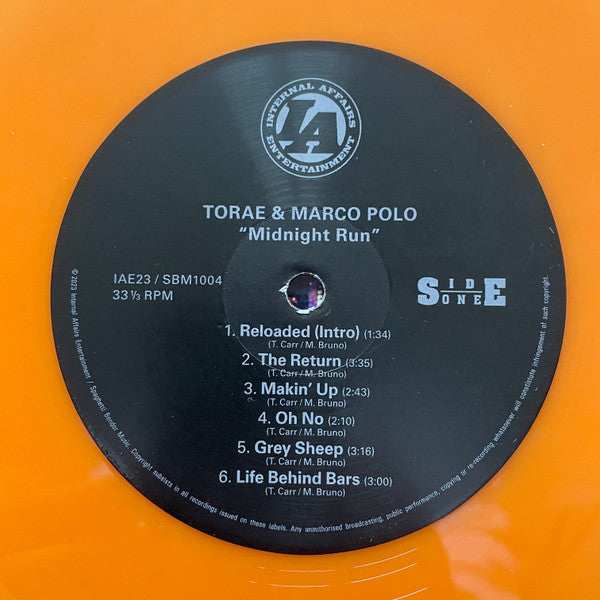 Torae & Marco Polo – Midnight Run (2023) (Limited Edition Orange Colour Vinyl LP)