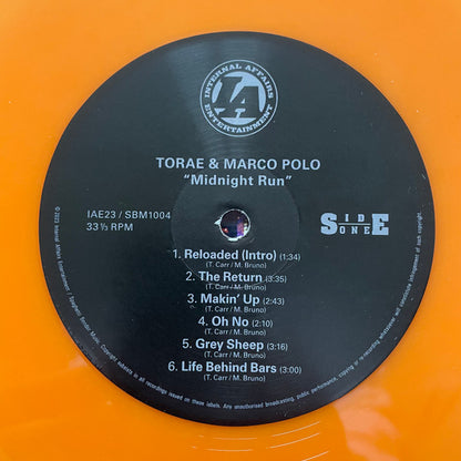 Torae & Marco Polo – Midnight Run (2023) (Limited Edition Orange Colour Vinyl LP)