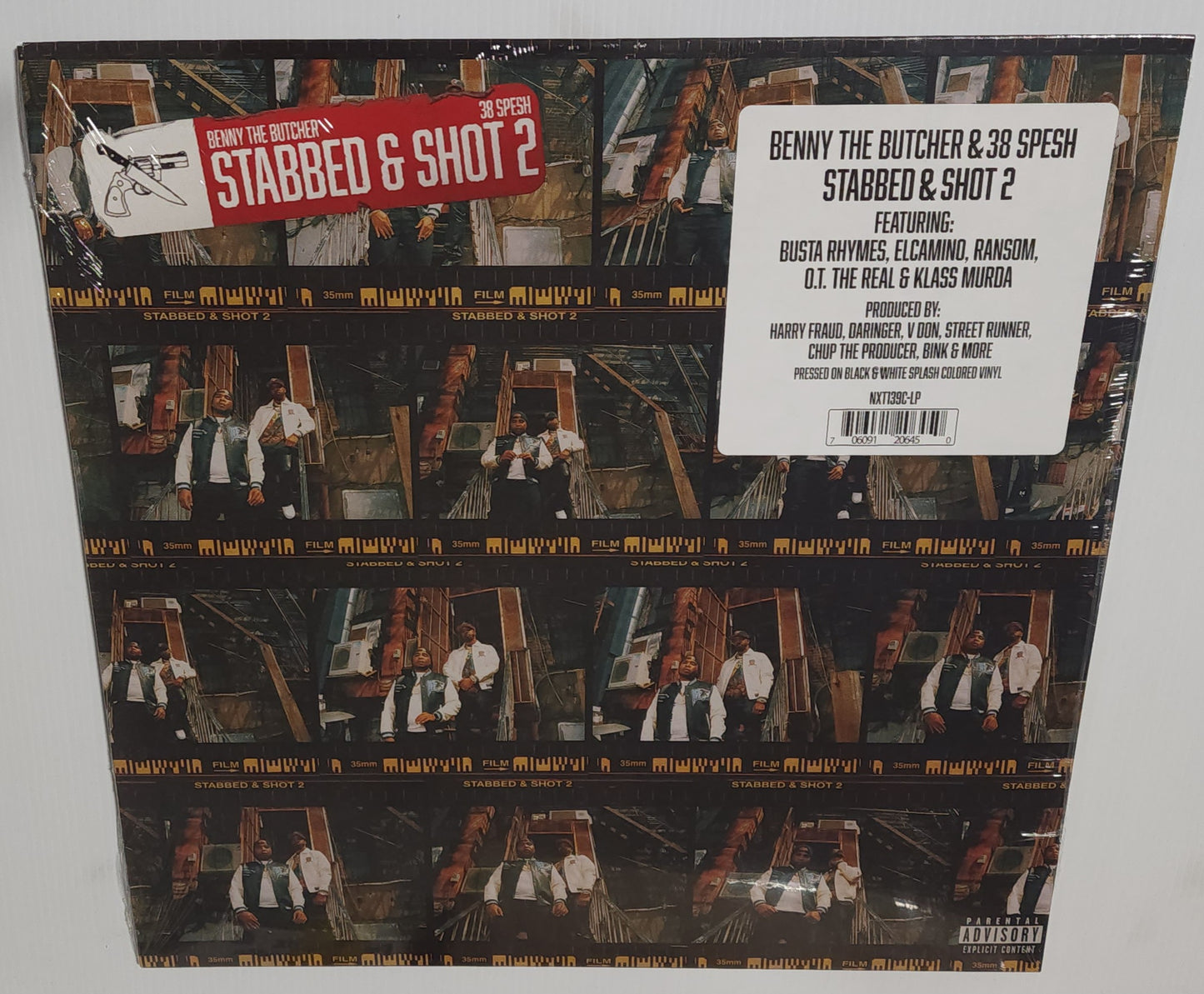 Benny The Butcher - Stabbed & Shot 2 (2024) (Limited Edition Black & White Splash Colour Vinyl LP)