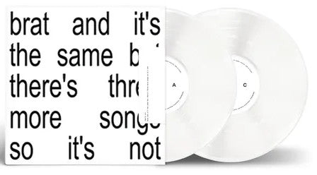 Charli XCX - Brat And It's The Same But There's Three More Songs So It's Not (2024) (White Colour Vinyl LP)