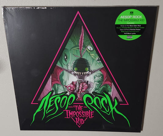 Aesop Rock – The Impossible Kid (2016) (Limited Edition Neon Green & Pink Colour Vinyl LP)