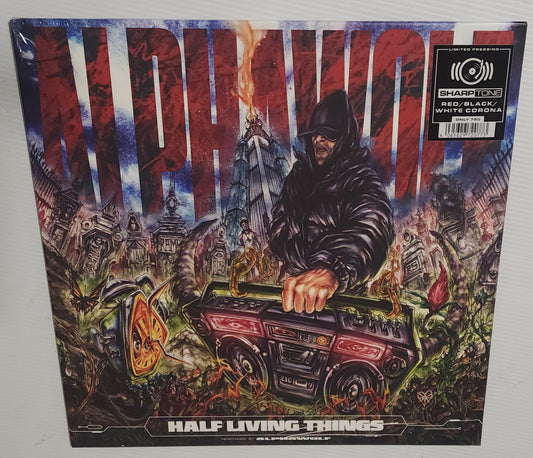 Alphawolf - Half Living Things (2024) (Red Black & White Corona Colour Vinyl LP)