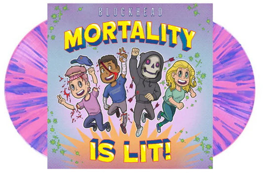 Blockhead - Mortality Is Lit! (2024) (Limited Edition Translucent Pink with Blue Splatter Colour Vinyl LP)