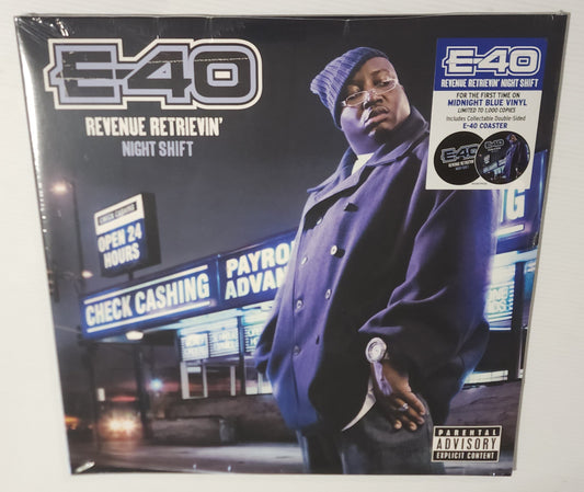 E-40 – Revenue Retrievin': Night Shift (2023 Reissue) (Limited Edition Blue Colour Vinyl LP)