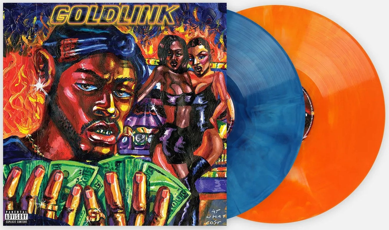 GoldLink – At What Cost (2023) (VMP Limited Edition Blue & Orange Galaxy Colour Vinyl LP)