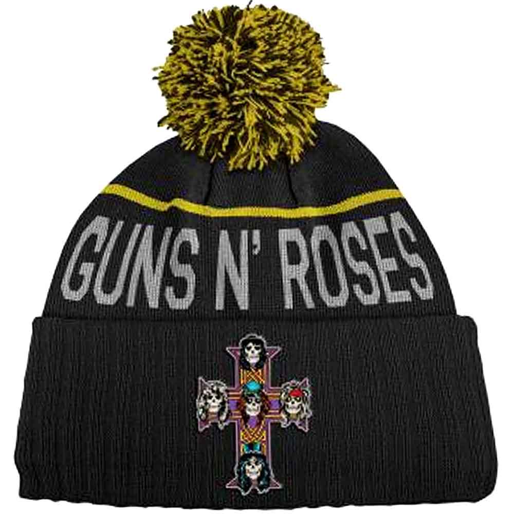 Guns N' Roses Cross Unisex Bobble Beanie Hat