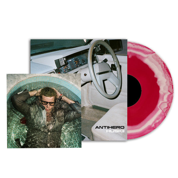 Huskii - Antihero (2022) (Limited Edition Pink & White Swirl Colour Vinyl LP)