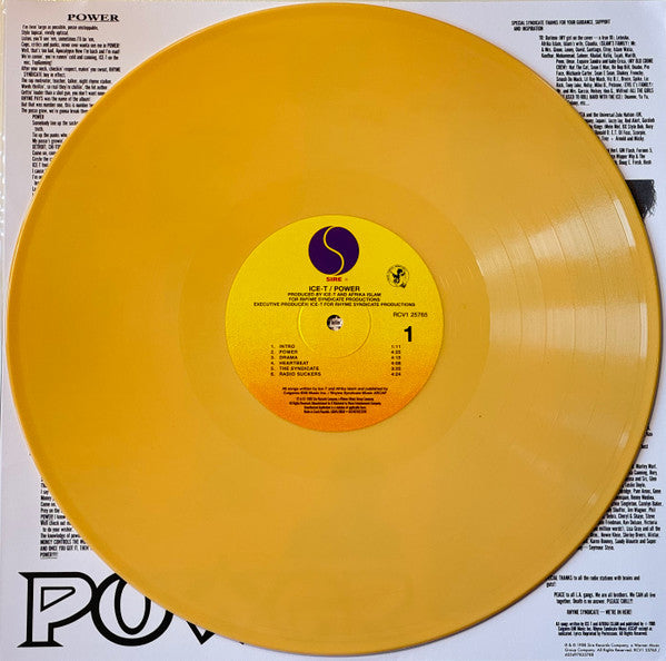 Ice-T – Power: 35th Anniversary Edition (2023 Reissue) (Limited Edition Gold Colour Vinyl LP)