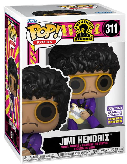 Jimi Hendrix Purple Suit SDCC 2023 US Exclusive Funko Pop! Rocks #311 Figurine