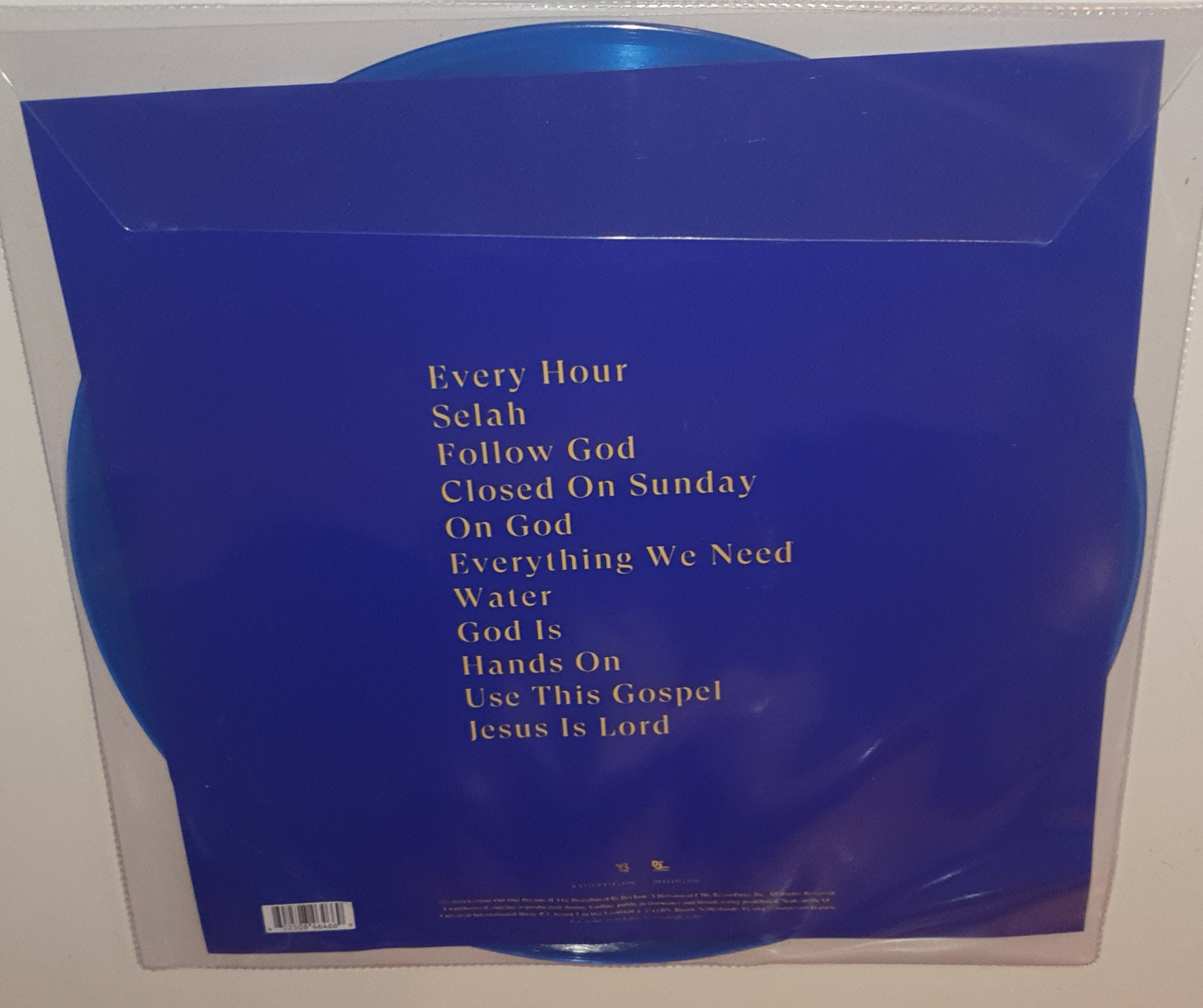 Kanye West outlets Jesus Is King Blue Vinyl Record LP