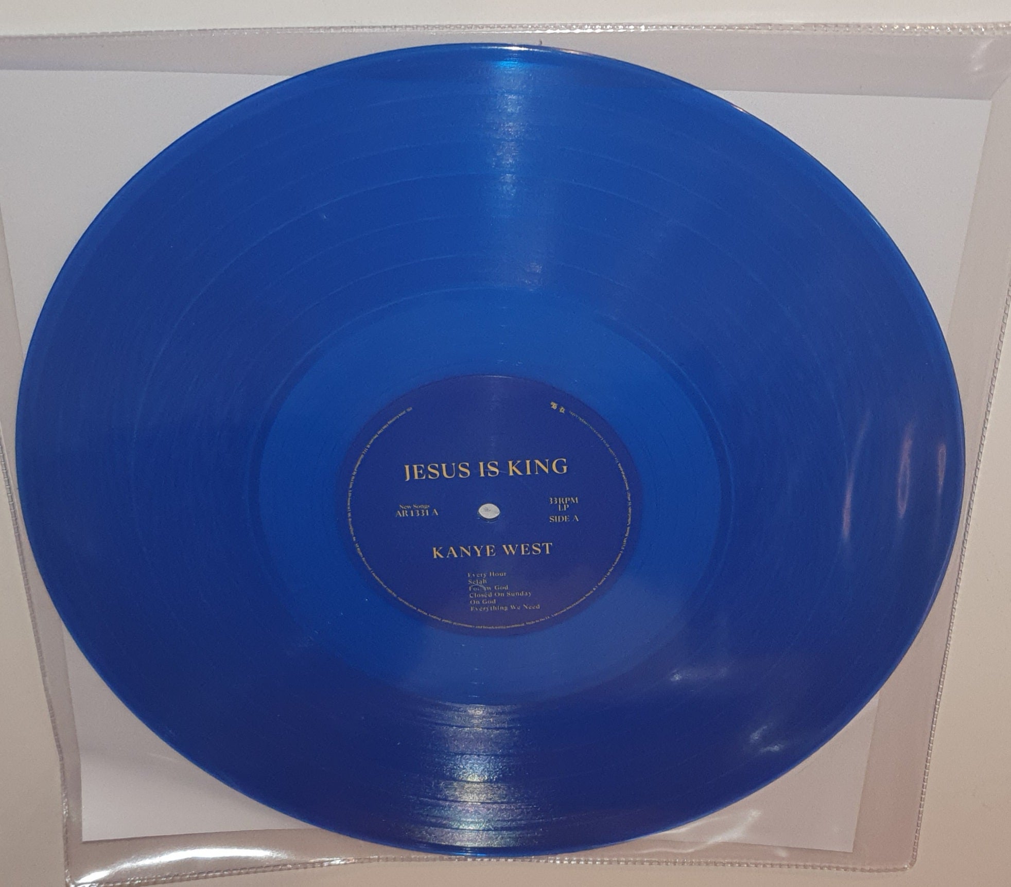 Kanye West Jesus Is King fashion Vinyl Blue Translucent