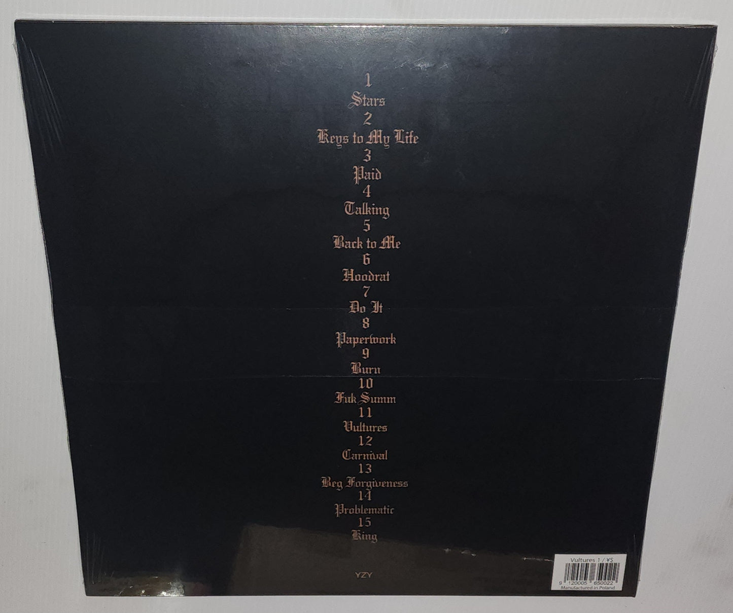 ¥$ (Kanye West & Ty Dolla Sign) - Vultures 1 (2024) (Limited Edition Clear with Gold Splatter Colour Vinyl LP)