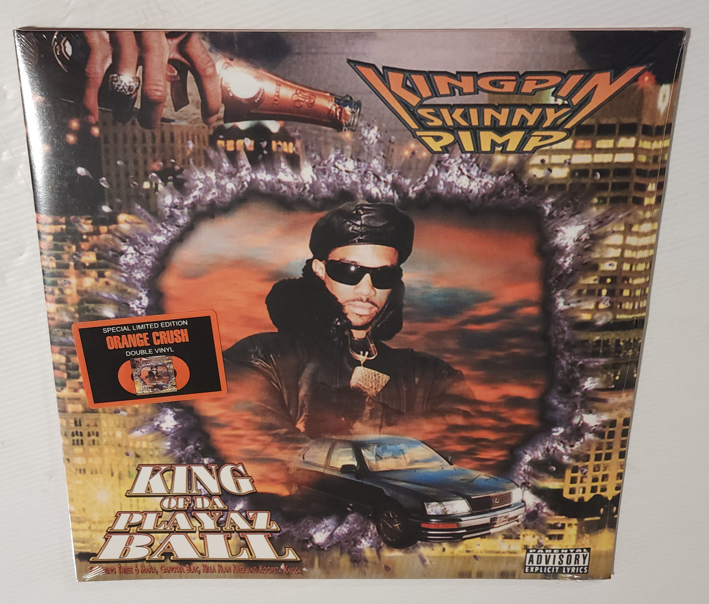 Kingpin Skinny Pimp – King Of Da Playaz Ball (2023) (Limited Edition Orange Crush Colour Vinyl LP)