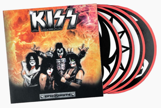 Kiss Round Coasters (Set of 4)