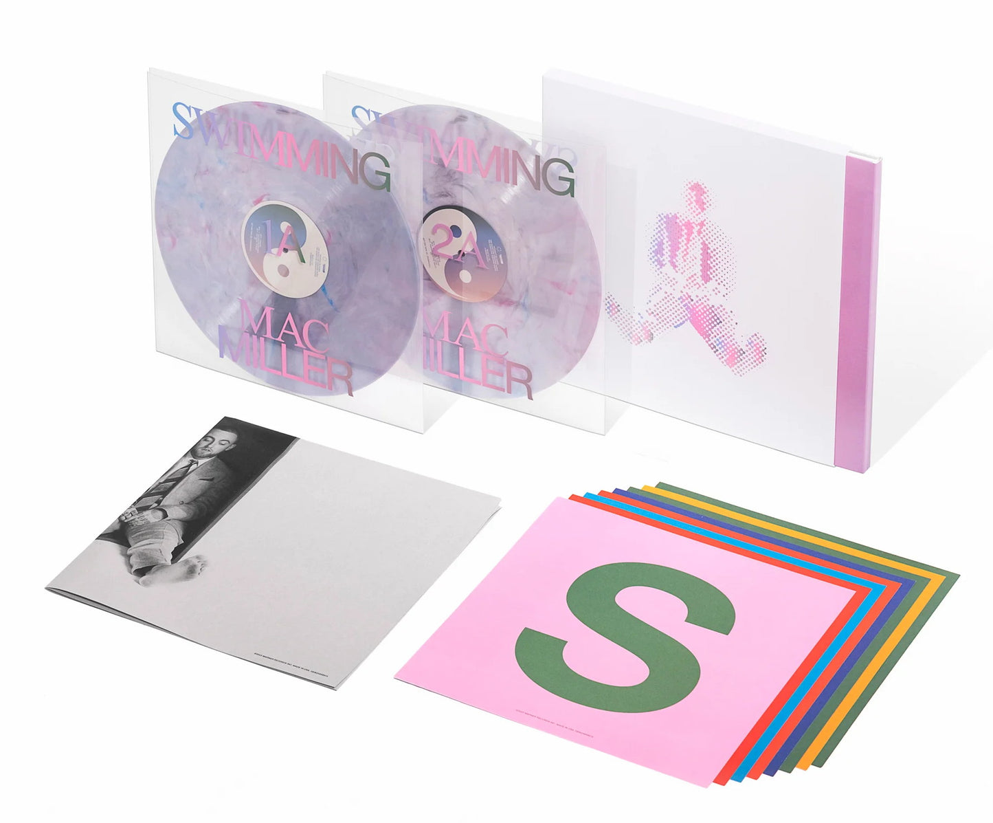 Mac Miller - Swimming: 5th Year Anniversary Edition (2023) (Limited Edition Clear / Hot Pink & Sky Blue Marble Colour Vinyl LP)