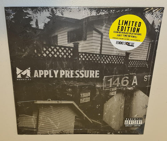 Merkules – Apply Pressure (2021 RSD) (Limited Edition Clear with Black Splatter Colour Vinyl LP)