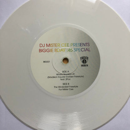 The Notorious B.I.G. – Bday :45 Special (Where Brooklyn At / The Wickedest Freestyle) (2020) (Limited Edition White Colour 7" Vinyl Single)