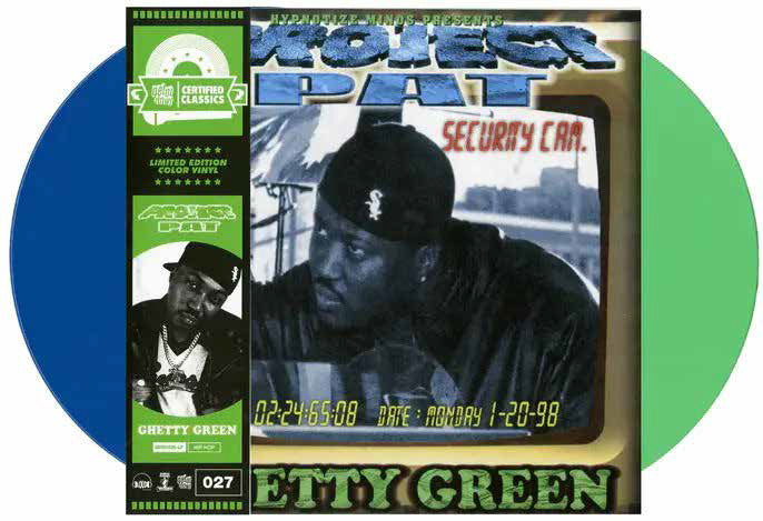 Project Pat - Ghetty Green (2024) (Limited Edition Aqua Blue & Mint Green Coloured Vinyl LP)