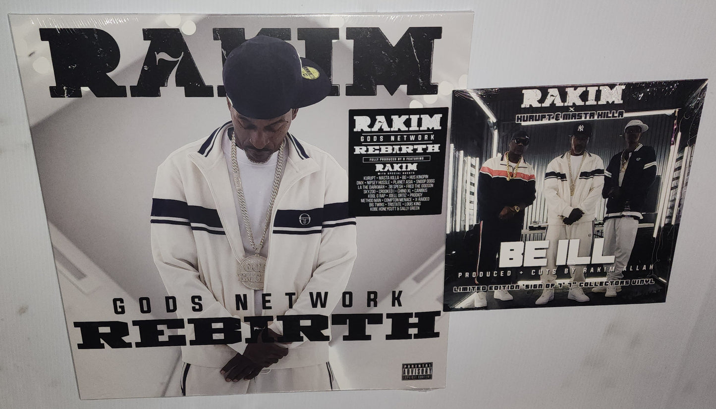 Rakim - Gods Network Rebirth + Be iLL (2024) (Limited Edition Black Colour Vinyl LP + 7" Single Bundle)