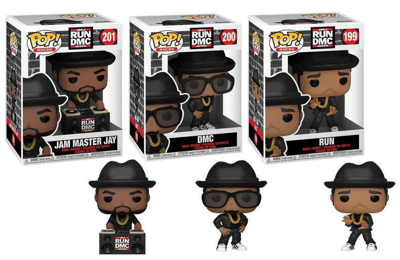 Run DMC Funko Pop! Rocks Set of 3 Figurines