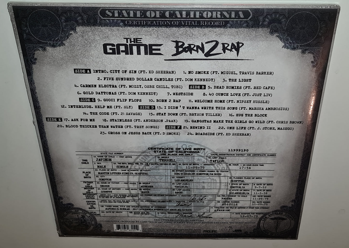 The Game - Born 2 Rap (2020 RSD) (Limited Edition Red White & Blue Colour Vinyl LP)