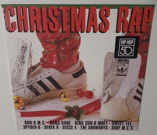 Various Artists – Christmas Rap (2023 Reissue) (Limited Edition Red & White Split Colour Vinyl LP)