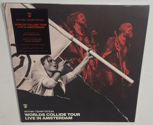 Within Temptation – Worlds Collide Tour: Live In Amsterdam (2024) (Limited Edition White Marble Colour Vinyl LP)