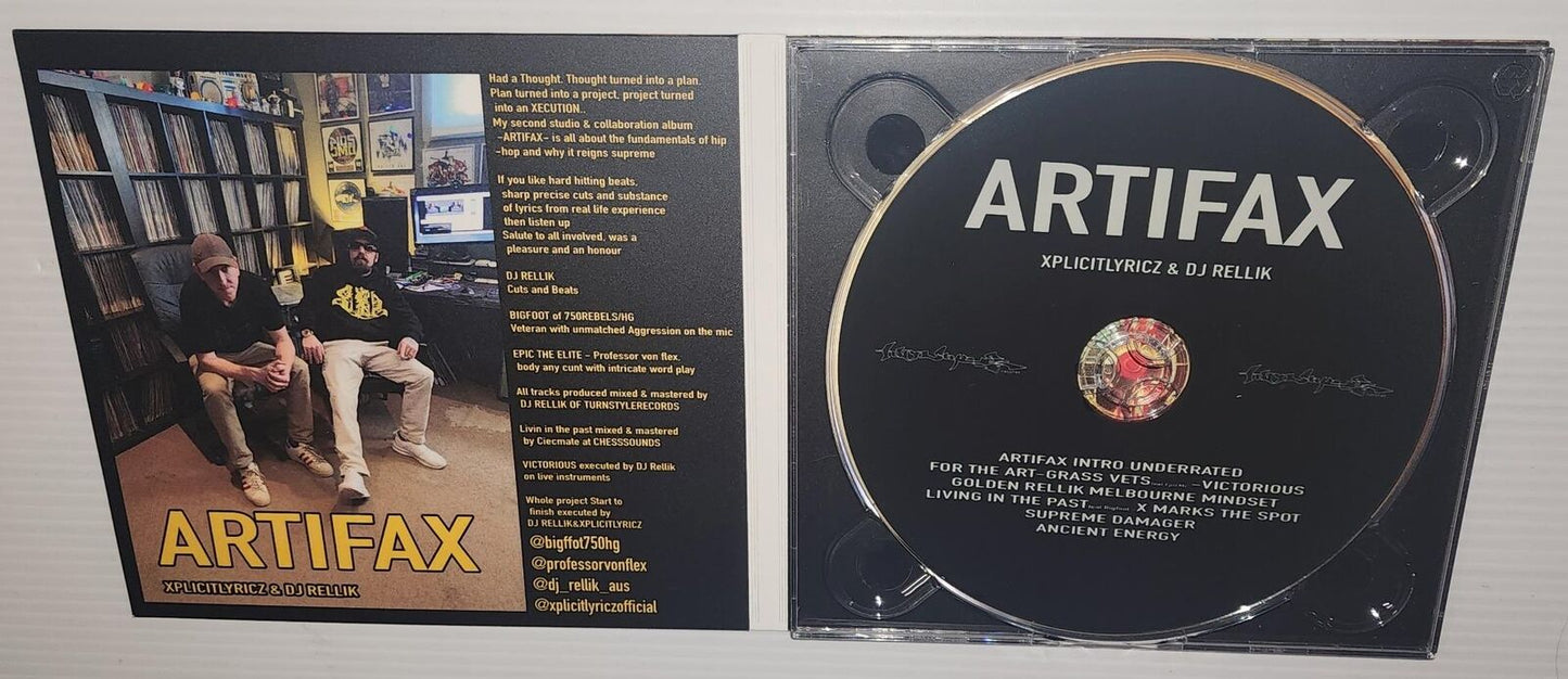 Xplicit Lyricz & DJ Rellik - Artifax (Autographed CD)